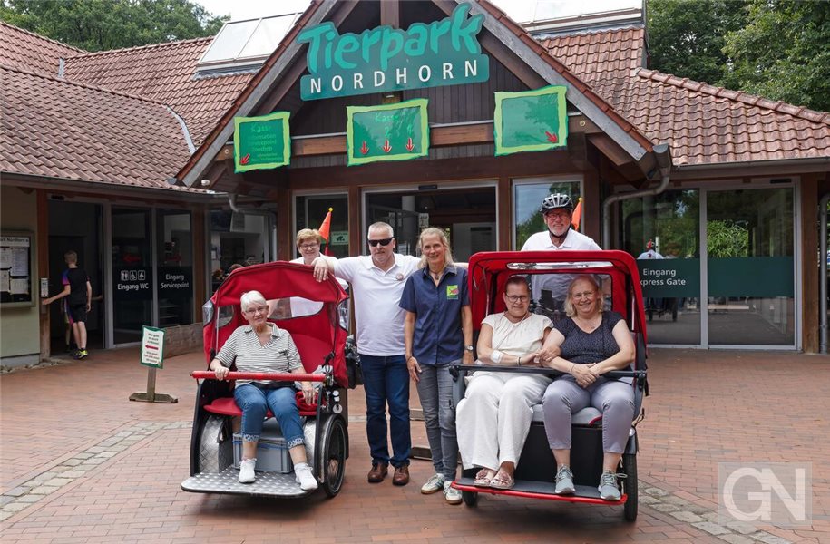 Mit der Rikscha durch den Nordhorner Tierpark
